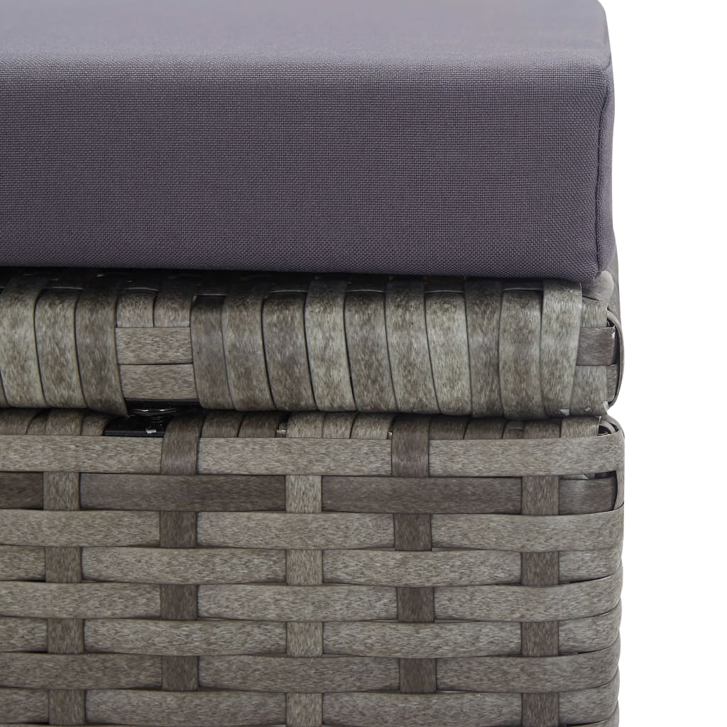 Set mobilier de exterior 13 piese antracit poliratan și acacia GartenMobel Dekor