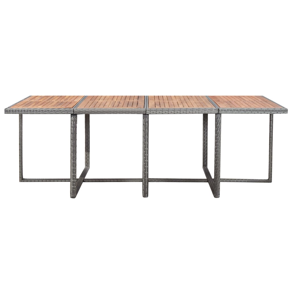 Set mobilier de exterior 13 piese antracit poliratan și acacia GartenMobel Dekor