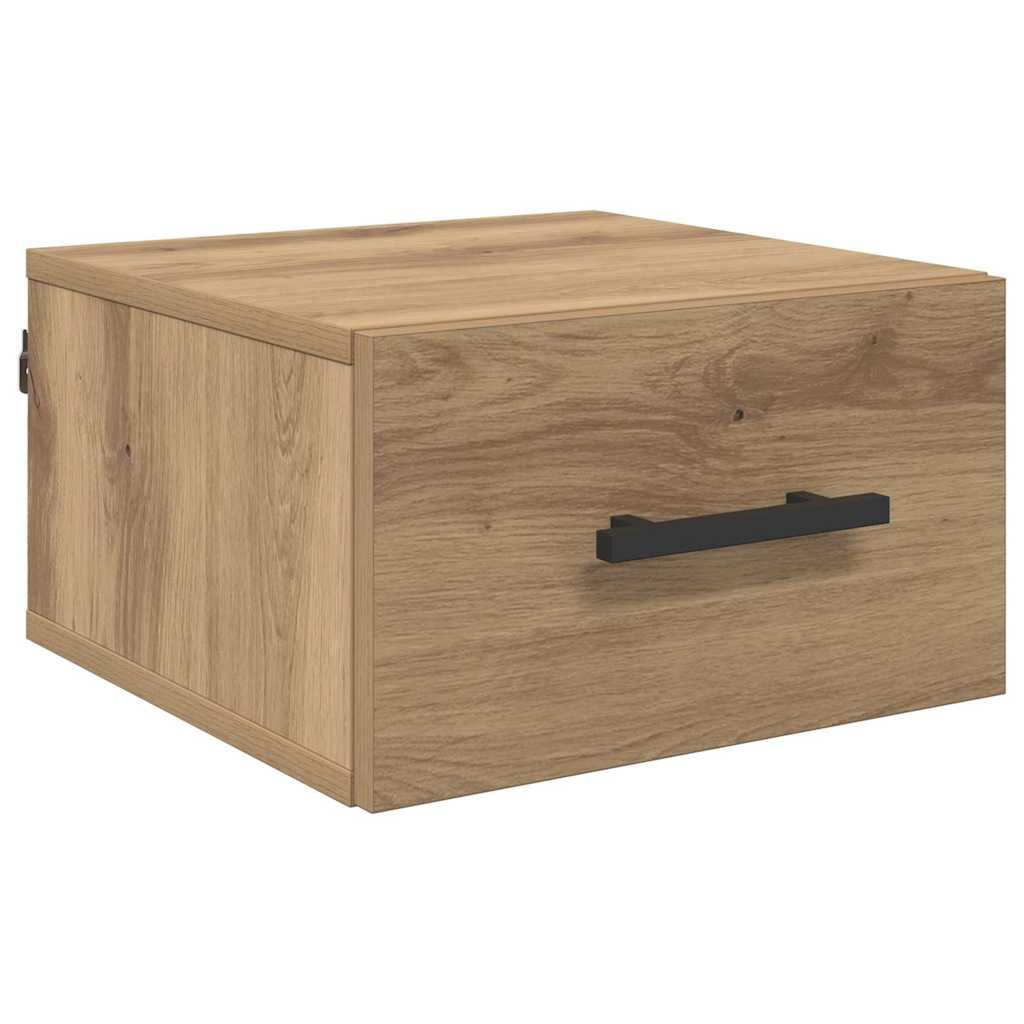 Dulap de noapte stejar artizanal 35 x 35 x 20 cm Lemn compozit GartenMobel Dekor
