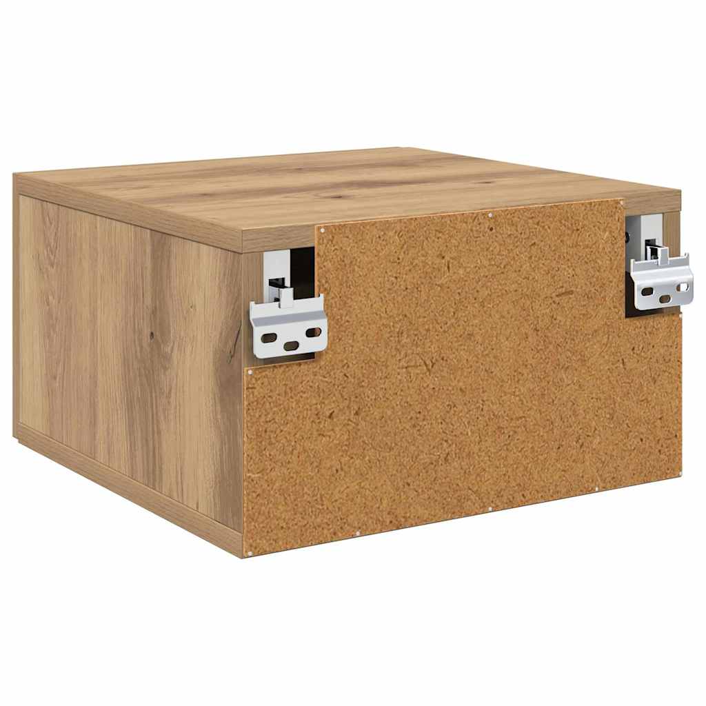 Dulap de noapte stejar artizanal 35 x 35 x 20 cm Lemn compozit GartenMobel Dekor