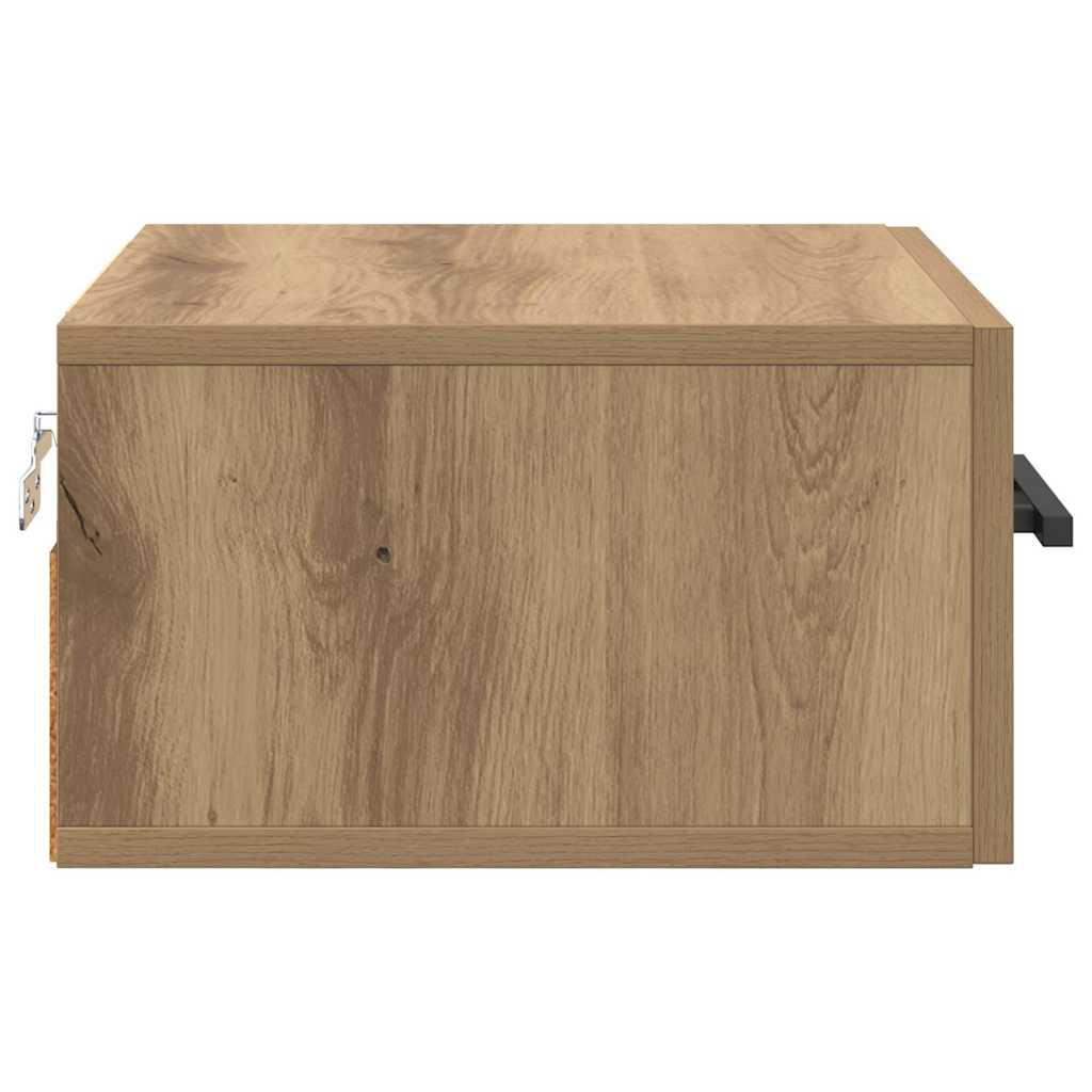 Dulap de noapte stejar artizanal 35 x 35 x 20 cm Lemn compozit GartenMobel Dekor