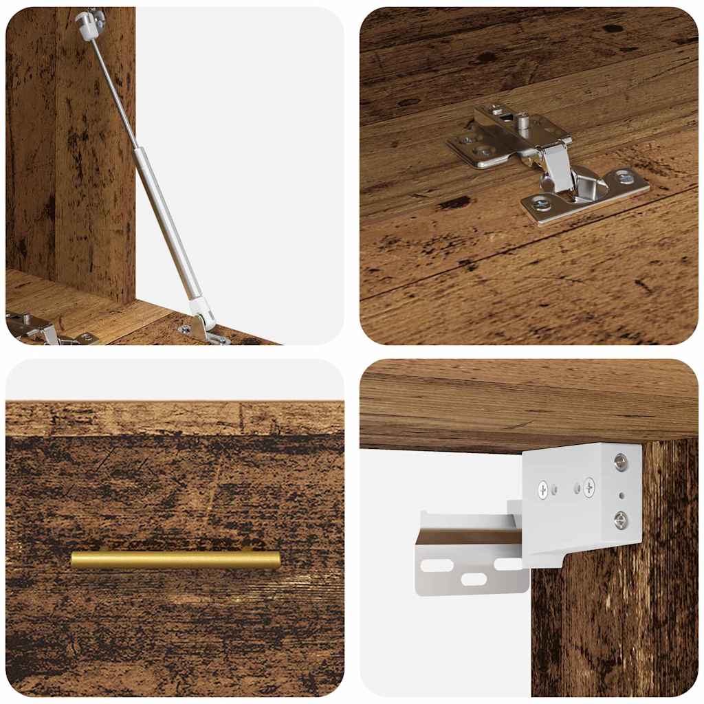 Dulap de perete Lemn vechi 80 x 36.5 x 35 cm Lemn compozit GartenMobel Dekor