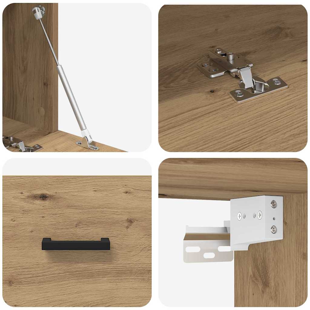 Dulap de perete Pe perete stejar artizanal 60 x 36.5 x 35 cm GartenMobel Dekor