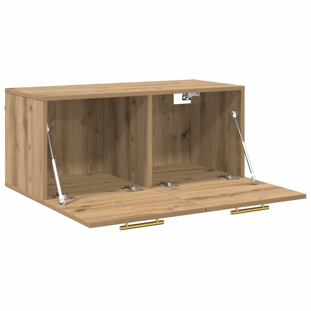Dulap de perete Pe perete stejar artizanal 80 x 36.5 x 35 cm GartenMobel Dekor