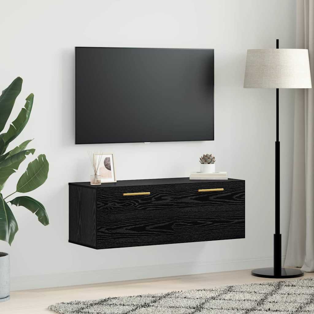 Dulap de perete Stejar negru 100 x 36.5 x 35 cm Lemn compozit GartenMobel Dekor