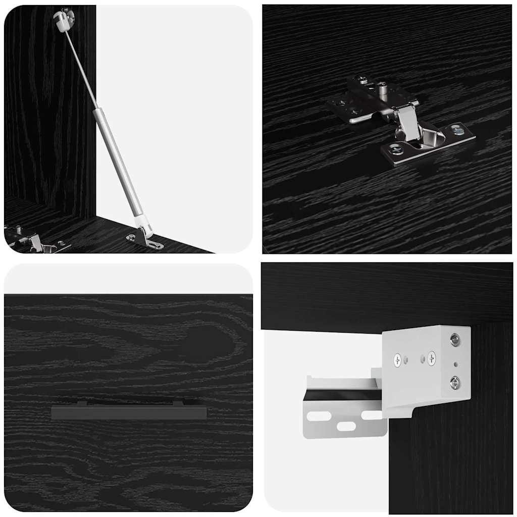 Dulap de perete Stejar negru 100 x 36.5 x 35 cm Lemn compozit GartenMobel Dekor