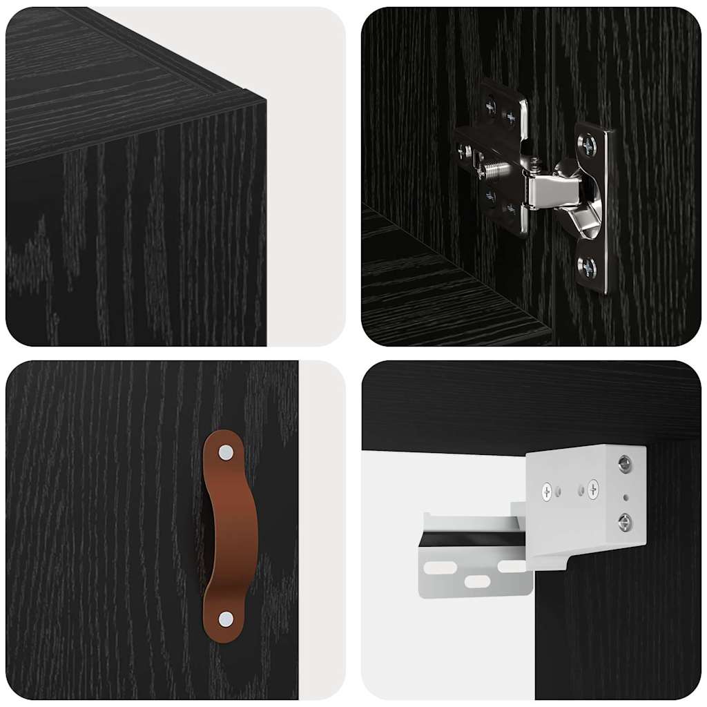 Dulap de perete Stejar negru 60 x 31 x 70 cm Lemn compozit GartenMobel Dekor