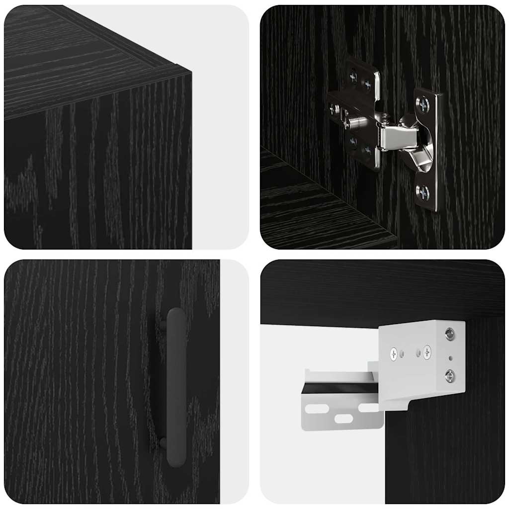 Dulap de perete Stejar negru 60 x 31 x 70 cm Lemn compozit GartenMobel Dekor