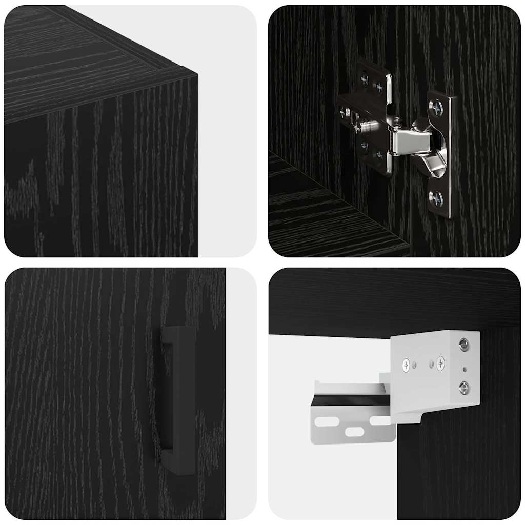 Dulap de perete Stejar negru 60 x 31 x 70 cm Lemn compozit GartenMobel Dekor