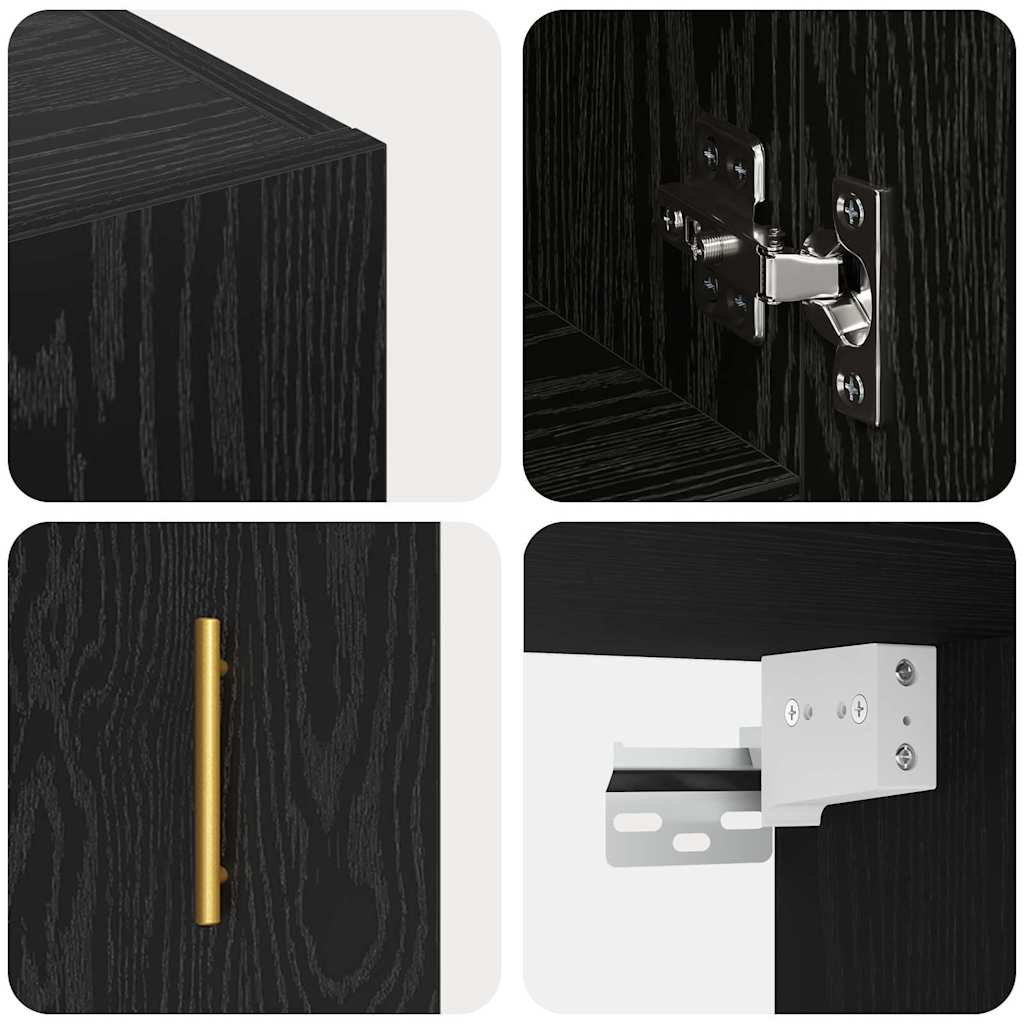Dulap de perete Stejar negru 60 x 31 x 70 cm Lemn compozit GartenMobel Dekor
