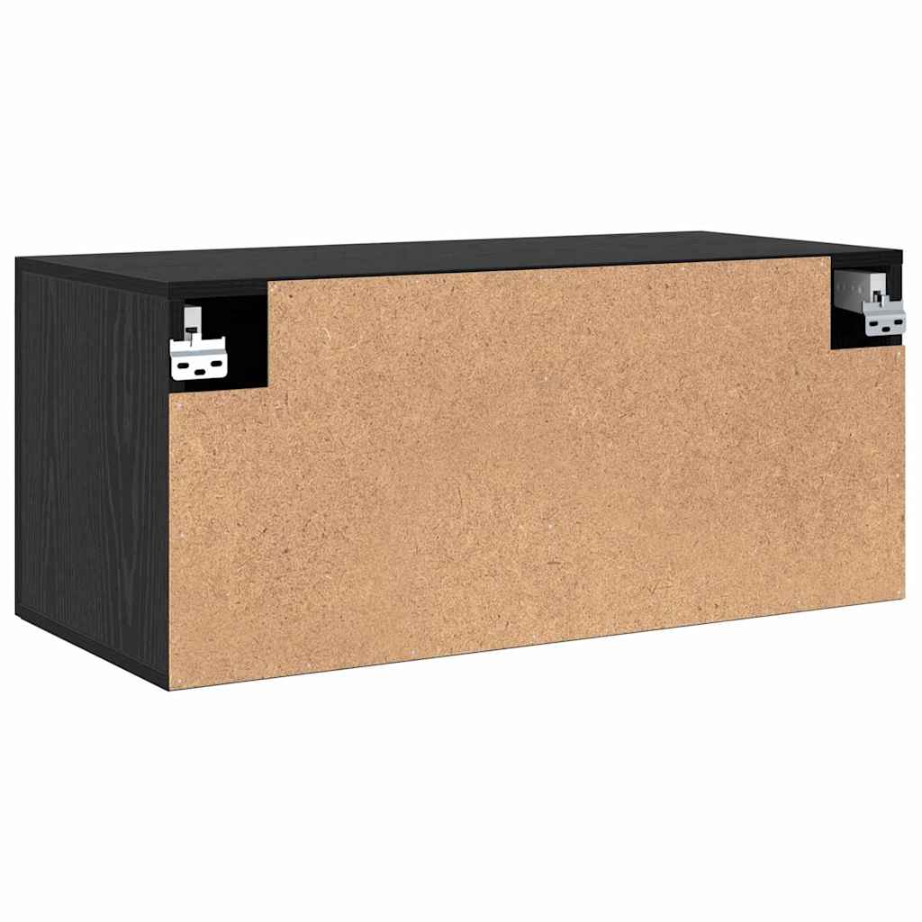 Dulap de perete Stejar negru 80 x 36.5 x 35 cm Lemn compozit GartenMobel Dekor