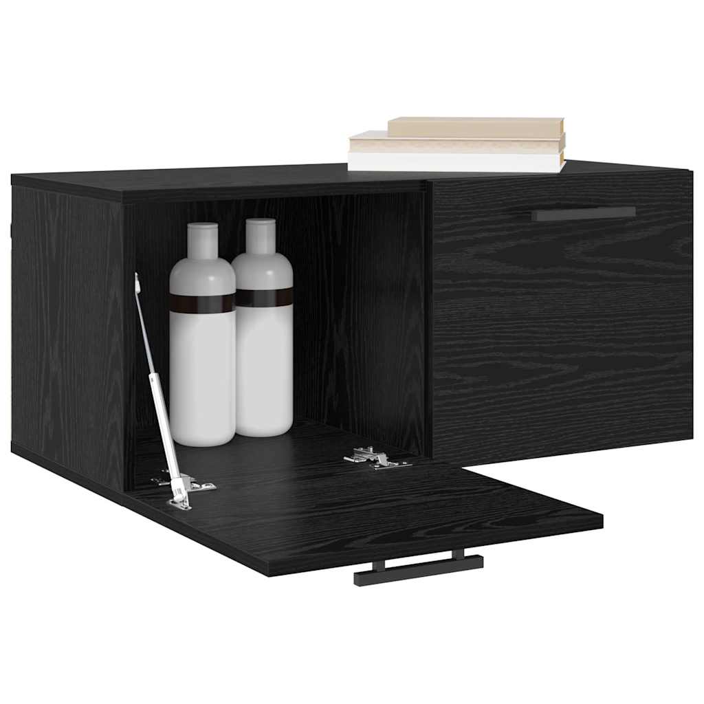 Dulap de perete Stejar negru 80 x 36.5 x 35 cm Lemn compozit GartenMobel Dekor