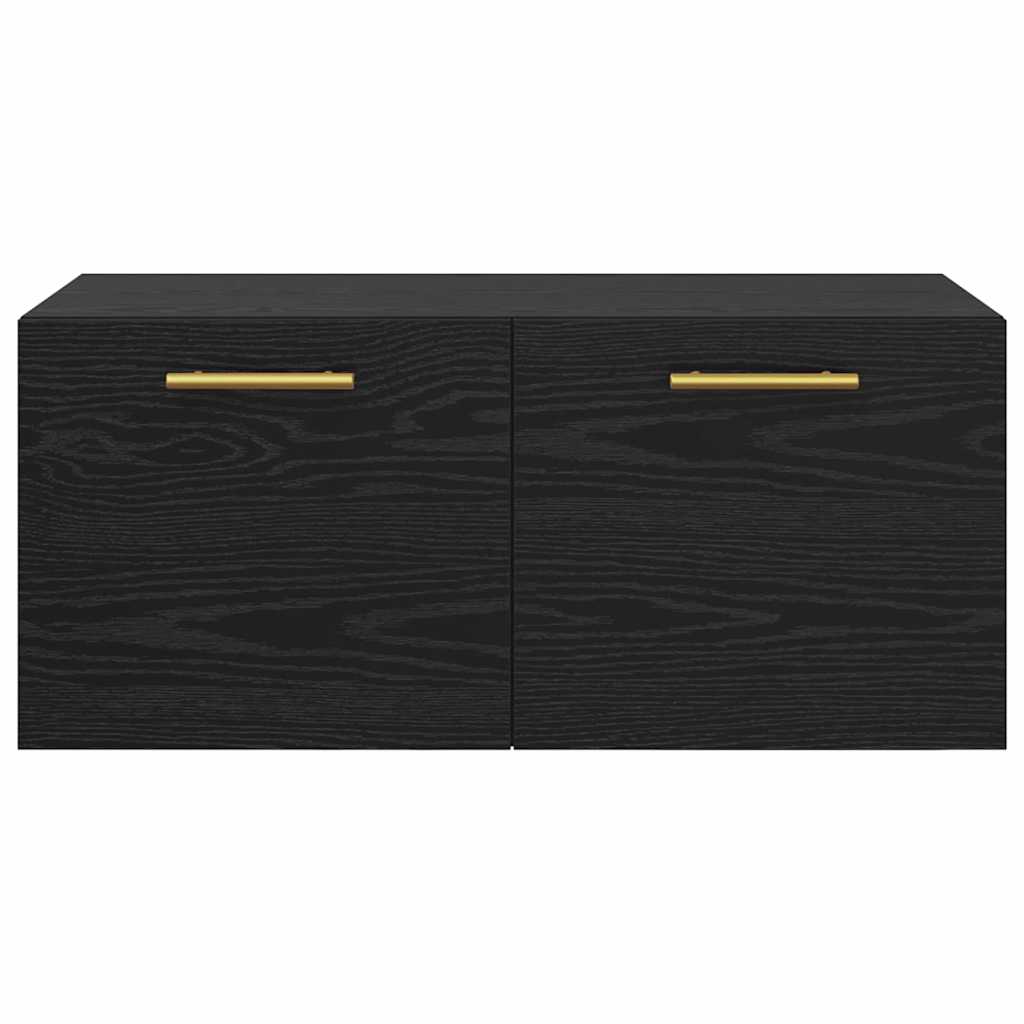 Dulap de perete Stejar negru 80 x 36.5 x 35 cm Lemn compozit GartenMobel Dekor