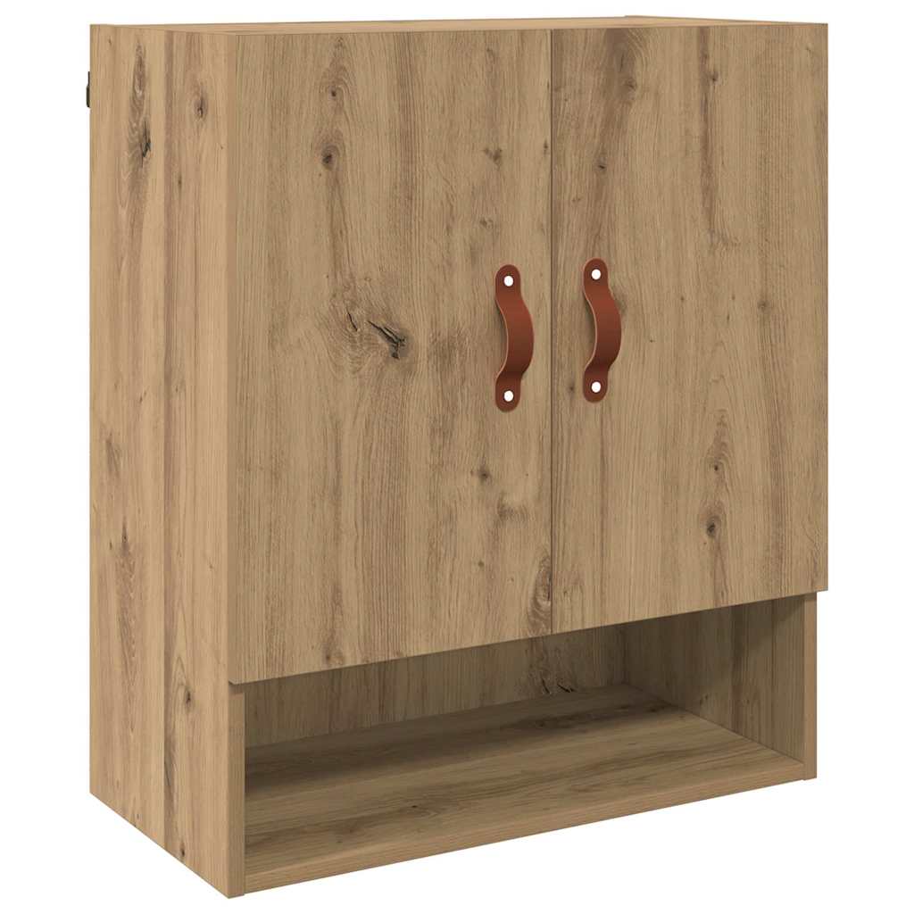 Dulap de perete stejar artizanal 60 x 31 x 70 cm Lemn compozit GartenMobel Dekor