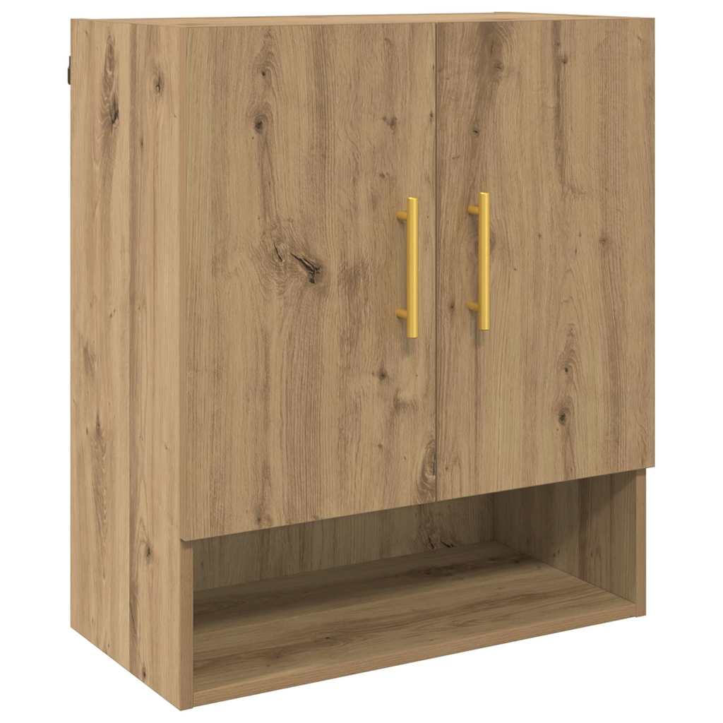 Dulap de perete stejar artizanal 60 x 31 x 70 cm Lemn compozit GartenMobel Dekor