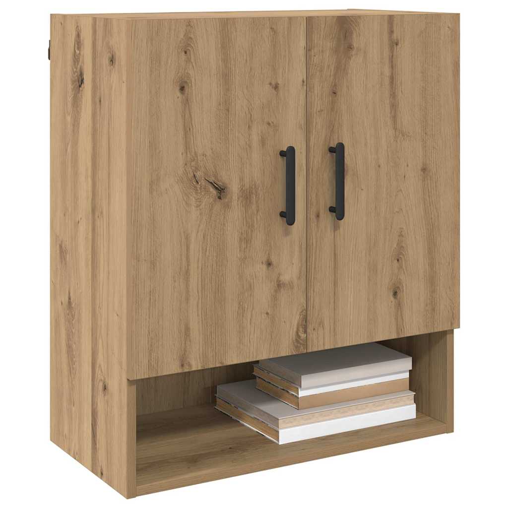 Dulap de perete stejar artizanal 60 x 31 x 70 cm Lemn compozit GartenMobel Dekor