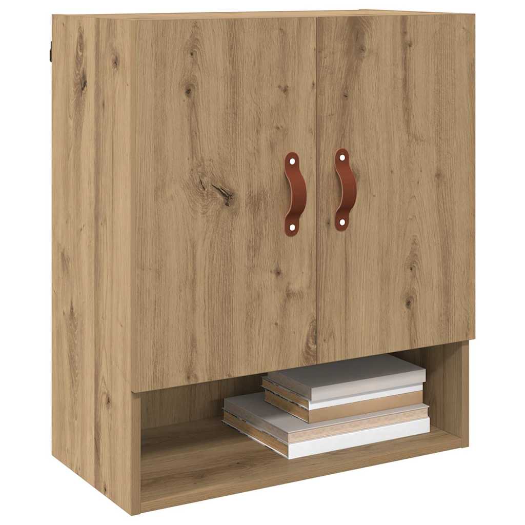 Dulap de perete stejar artizanal 60 x 31 x 70 cm Lemn compozit GartenMobel Dekor
