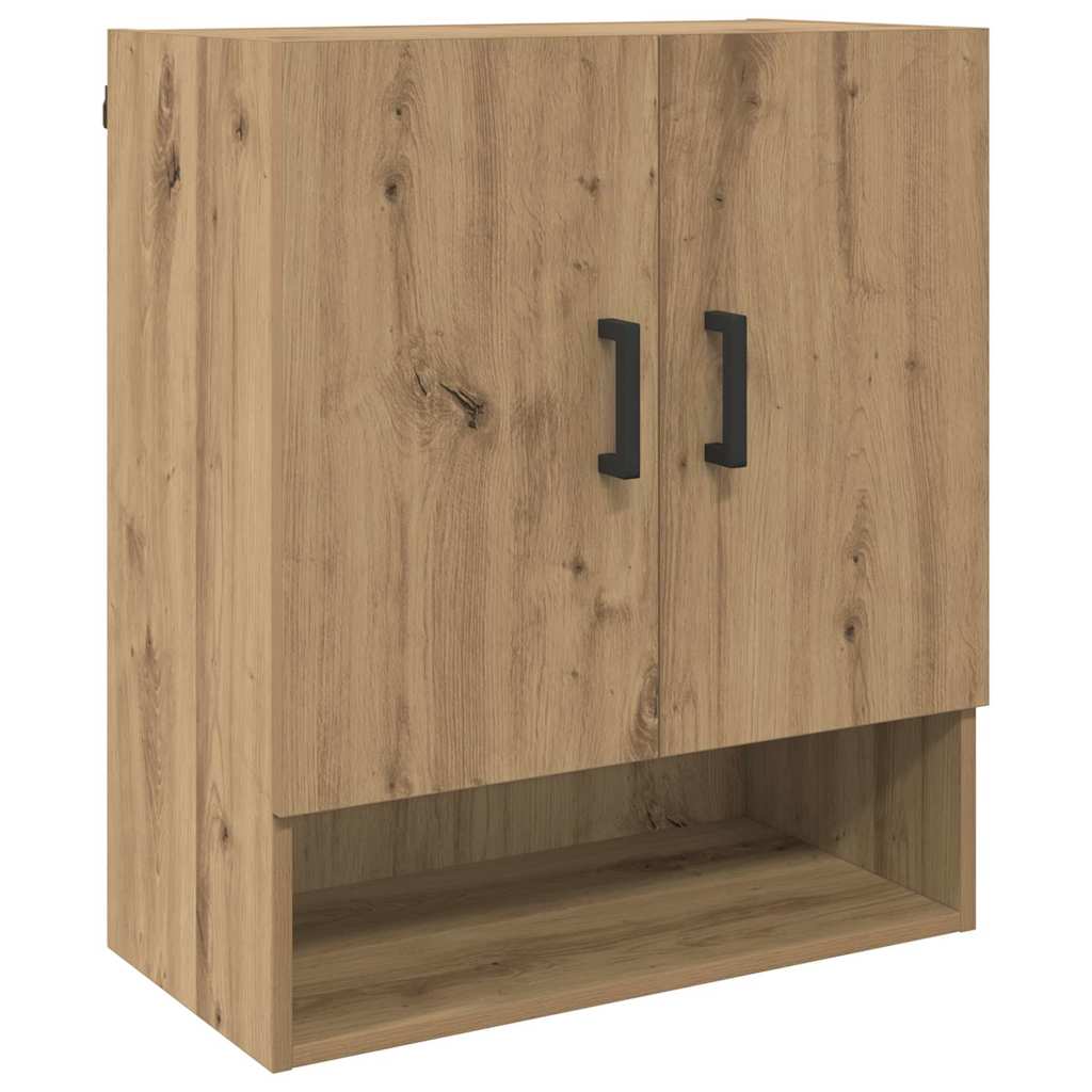 Dulap de perete stejar artizanal 60 x 31 x 70 cm Lemn compozit GartenMobel Dekor