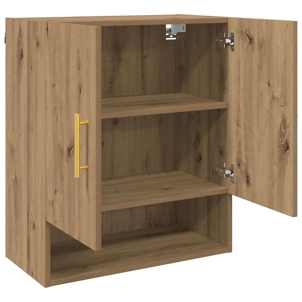 Dulap de perete stejar artizanal 60 x 31 x 70 cm Lemn compozit GartenMobel Dekor