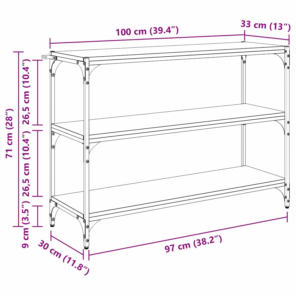 Dulap pentru cărți Lemn vechi 40 x 33 x 70.5 cm Lemn compozit GartenMobel Dekor