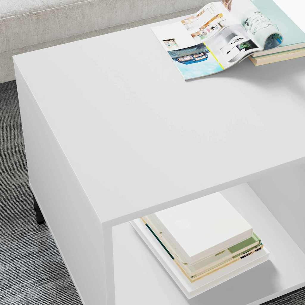 Masă de cafea Alb 90 x 49 x 46 cm Lemn compozit GartenMobel Dekor