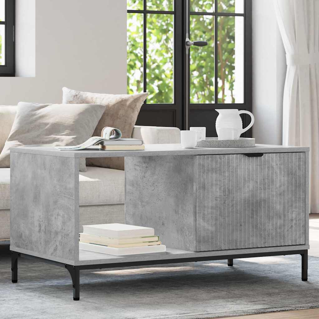 Masă de cafea Gri beton 90 x 49 x 46 cm Lemn compozit GartenMobel Dekor