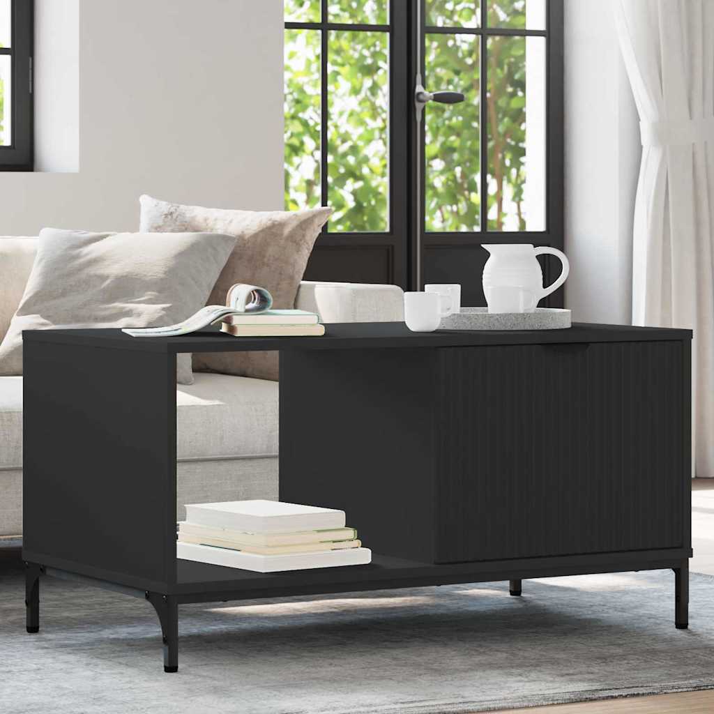 Masă de cafea Negru 90 x 49 x 46 cm Lemn compozit GartenMobel Dekor