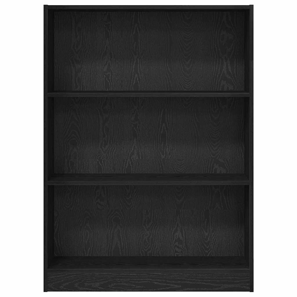 Raft de Cărți Stejar negru 80 x 24 x 109 cm Lemn compozit GartenMobel Dekor