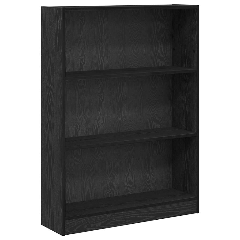 Raft de Cărți Stejar negru 80 x 24 x 109 cm Lemn compozit GartenMobel Dekor