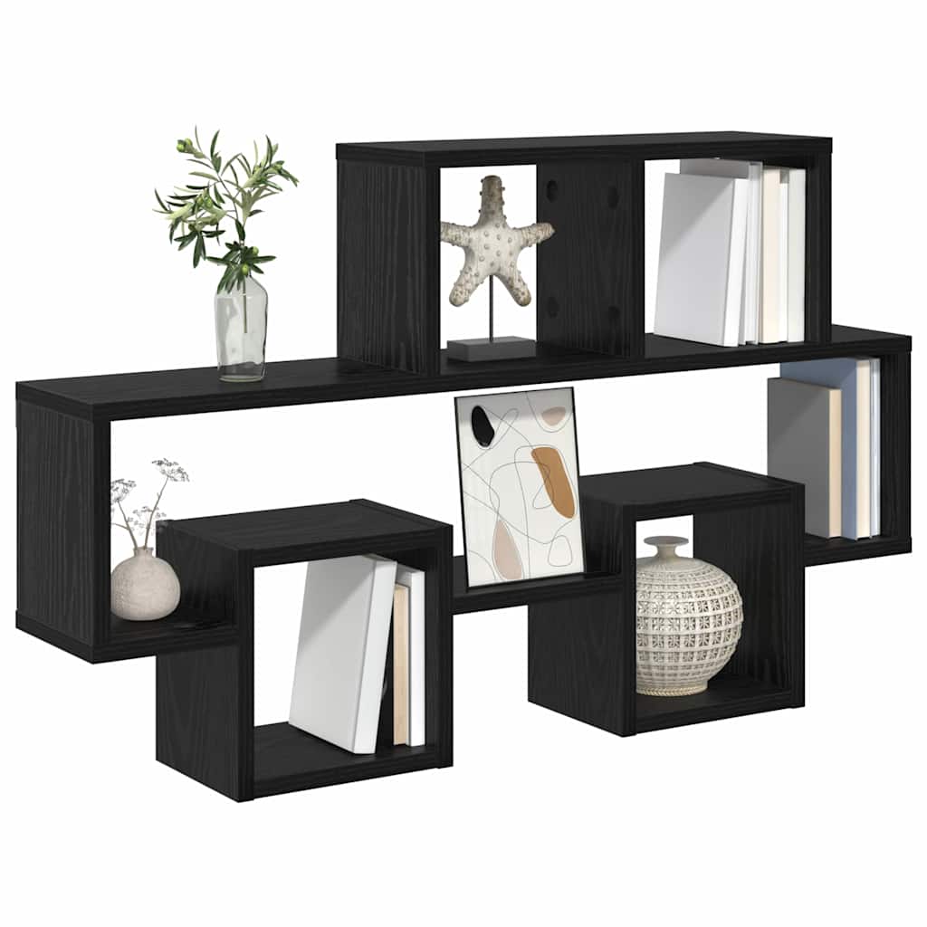 Raft de perete Stejar negru 82 x 15 x 51 cm Lemn compozit GartenMobel Dekor
