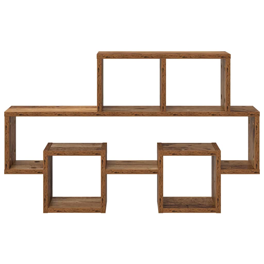 Raft de perete cu raft Lemn vechi 82 x 15 x 51 cm Lemn compozit GartenMobel Dekor