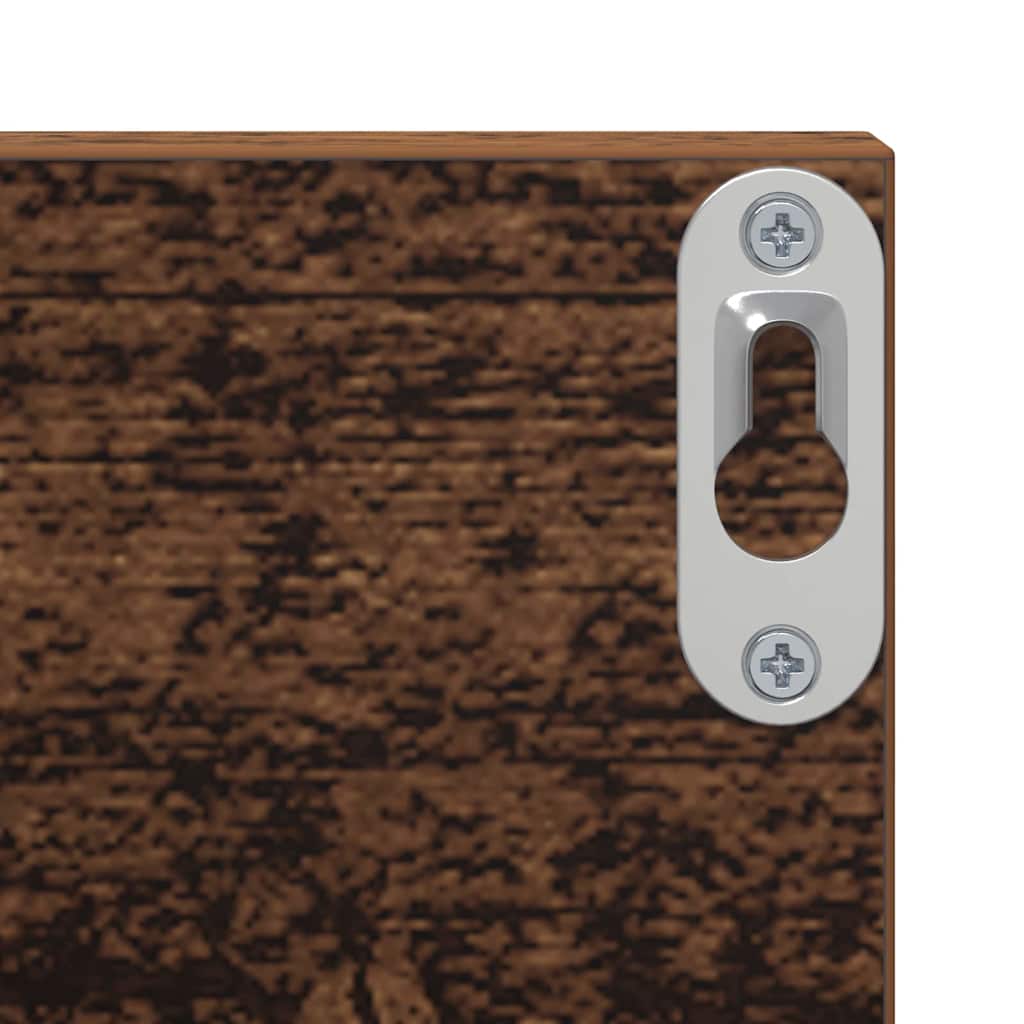 Șemele de perete cu raft 2 pcs Lemn vechi 80 x 11.5 x 18 cm GartenMobel Dekor