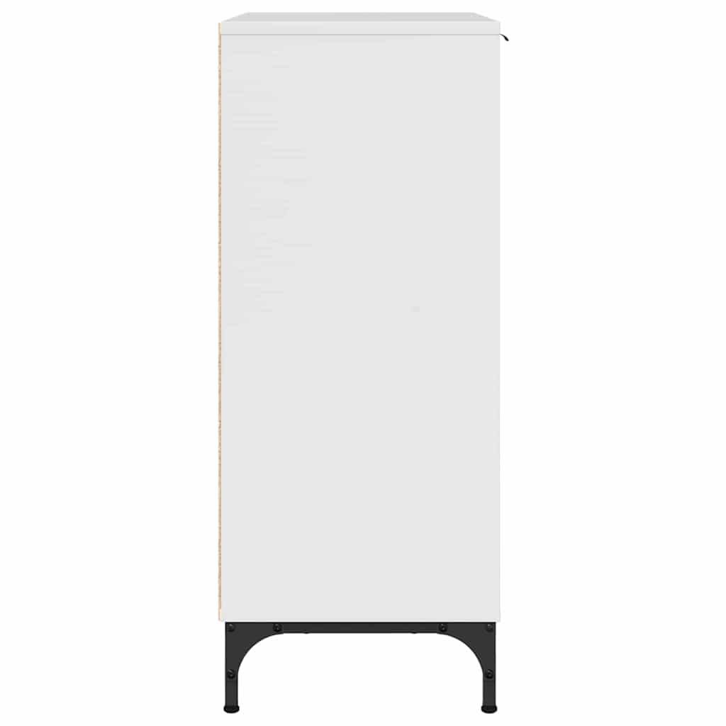 Bufet Alb foarte lucios 89.5 x 33 x 82 cm Lemn compozit GartenMobel Dekor