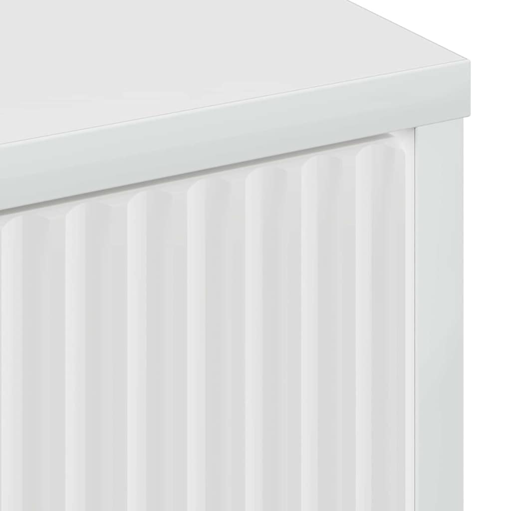 Bufet Alb foarte lucios 89.5 x 33 x 82 cm Lemn compozit GartenMobel Dekor