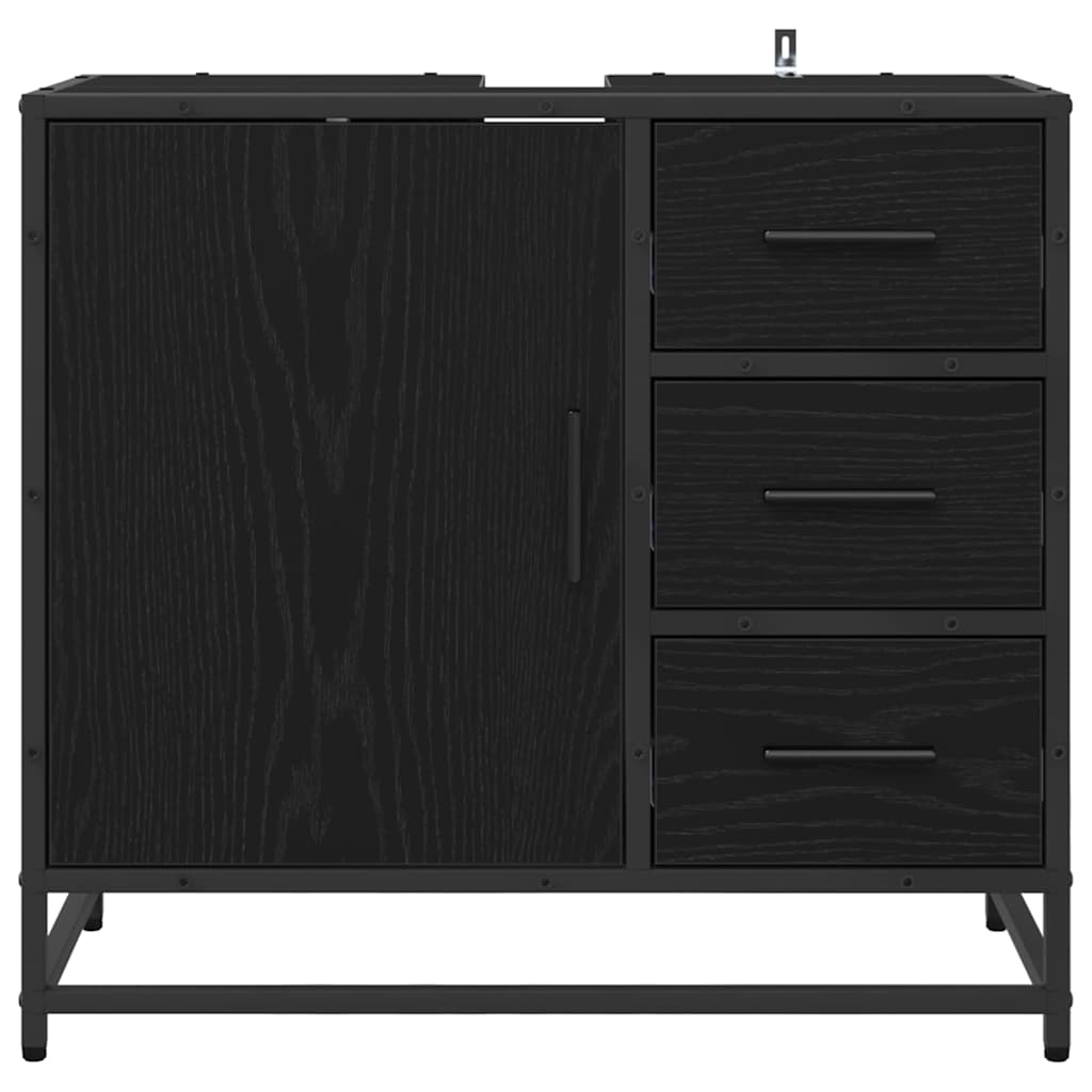 Dulap pentru Chiuveta de Baie Stejar negru 65 x 33 x 60 cm GartenMobel Dekor