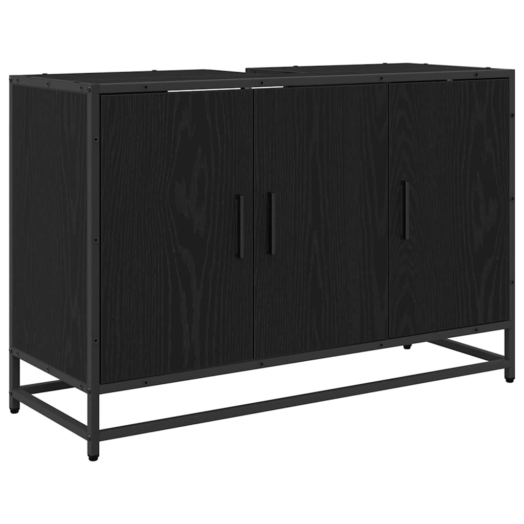 Dulap pentru Chiuveta de Baie Stejar negru 90 x 33 x 60 cm GartenMobel Dekor