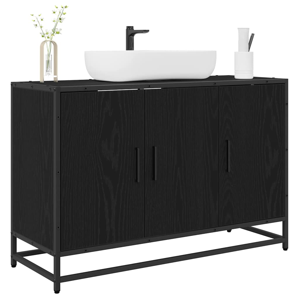 Dulap pentru Chiuveta de Baie Stejar negru 90 x 33 x 60 cm GartenMobel Dekor