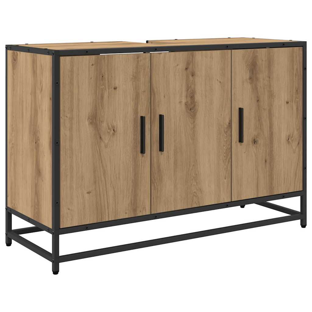 Dulap pentru Chiuveta de Baie stejar artizanal 90 x 33 x 60 cm GartenMobel Dekor
