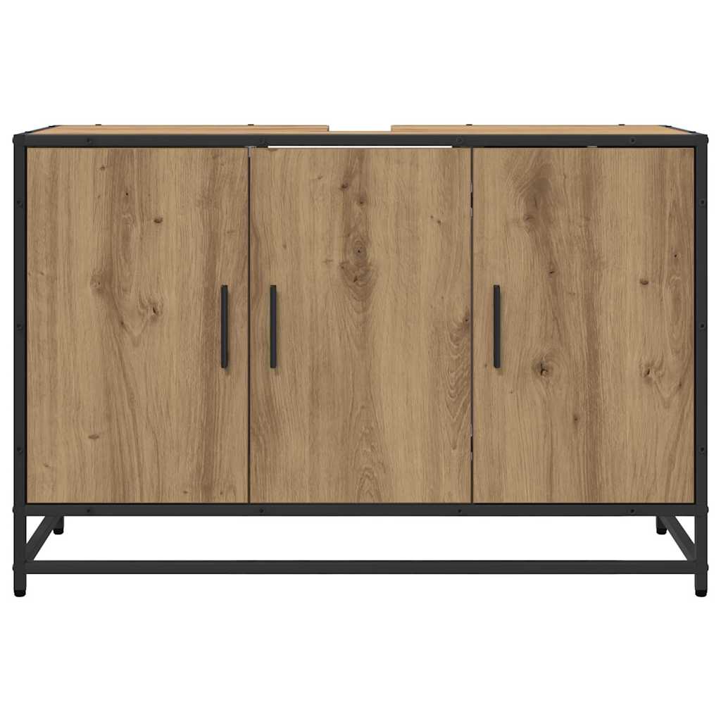 Dulap pentru Chiuveta de Baie stejar artizanal 90 x 33 x 60 cm GartenMobel Dekor