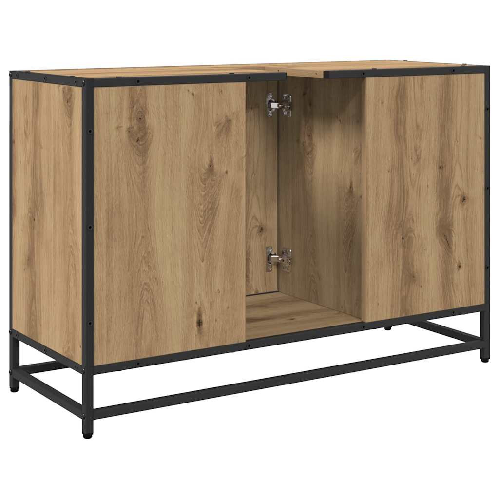 Dulap pentru Chiuveta de Baie stejar artizanal 90 x 33 x 60 cm GartenMobel Dekor