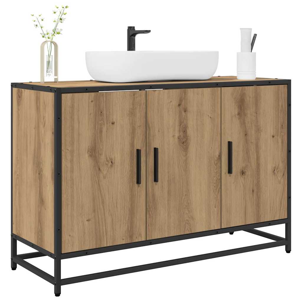 Dulap pentru Chiuveta de Baie stejar artizanal 90 x 33 x 60 cm GartenMobel Dekor