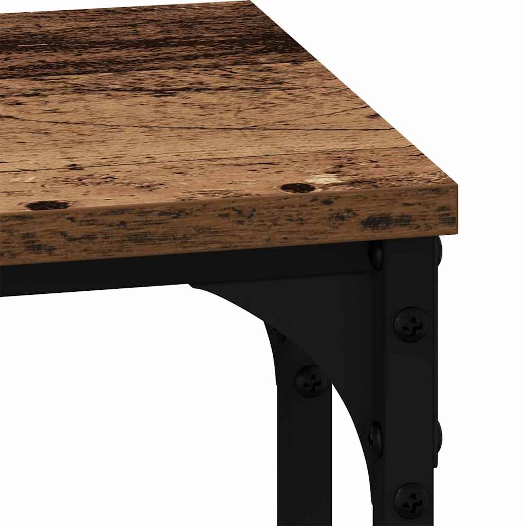 Masă de Cafea cu Tăvi Lăsate 3 pcs Lemn vechi 50.5 x 35 x 53 cm GartenMobel Dekor