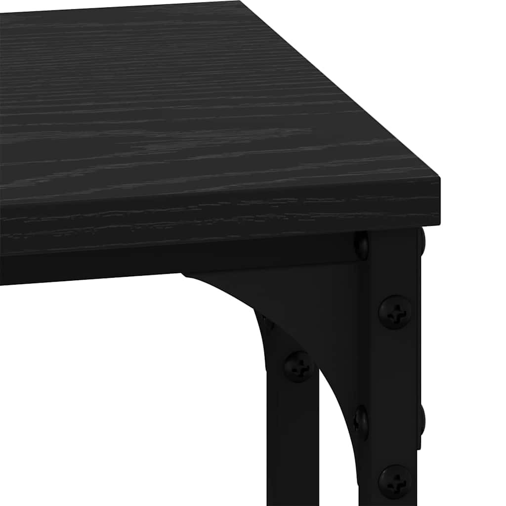 Masă de Cafea cu Tăvi Lăsate 3 pcs Stejar negru GartenMobel Dekor