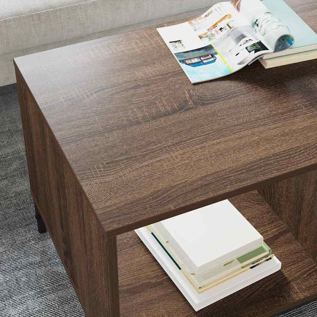 Masă de cafea Stejar brun 90 x 49 x 46 cm Lemn compozit GartenMobel Dekor