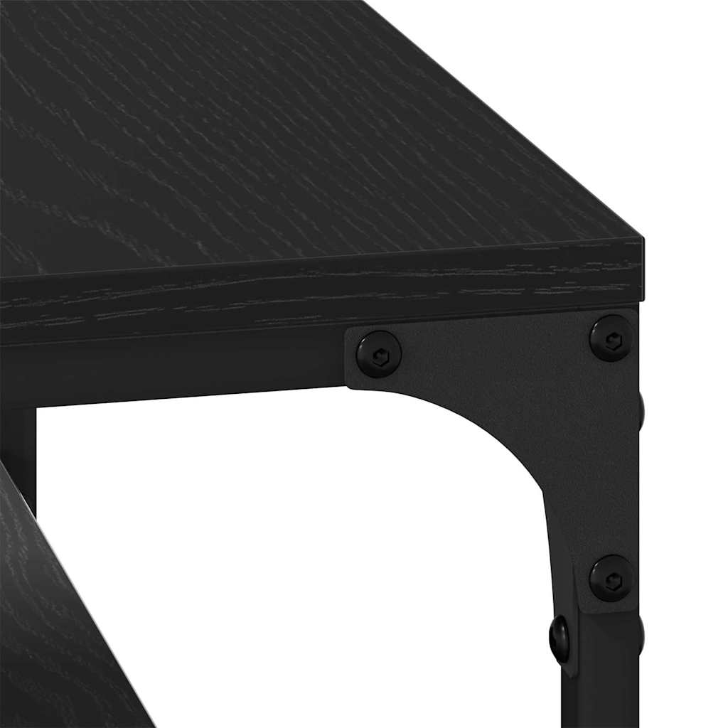 Masă de cafea Stejar negru 80 x 50 x 40 cm Lemn compozit GartenMobel Dekor