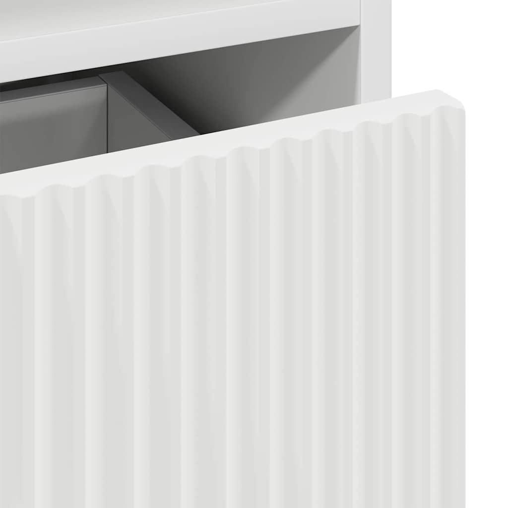 Mese de noptieră 2 pcs Alb 49 x 36 x 61 cm Lemn compozit GartenMobel Dekor