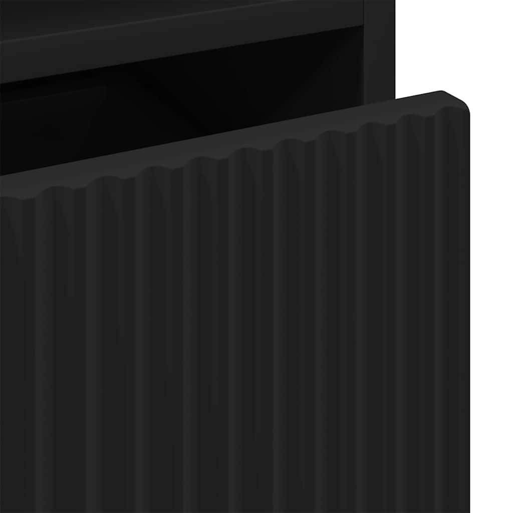 Mese de noptieră 2 pcs Negru 49 x 36 x 61 cm Lemn compozit GartenMobel Dekor