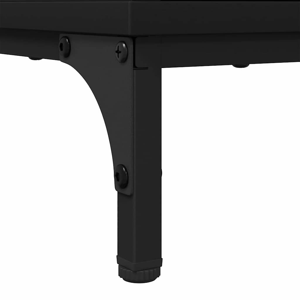 Mese de noptieră 2 pcs Negru 49 x 36 x 61 cm Lemn compozit GartenMobel Dekor