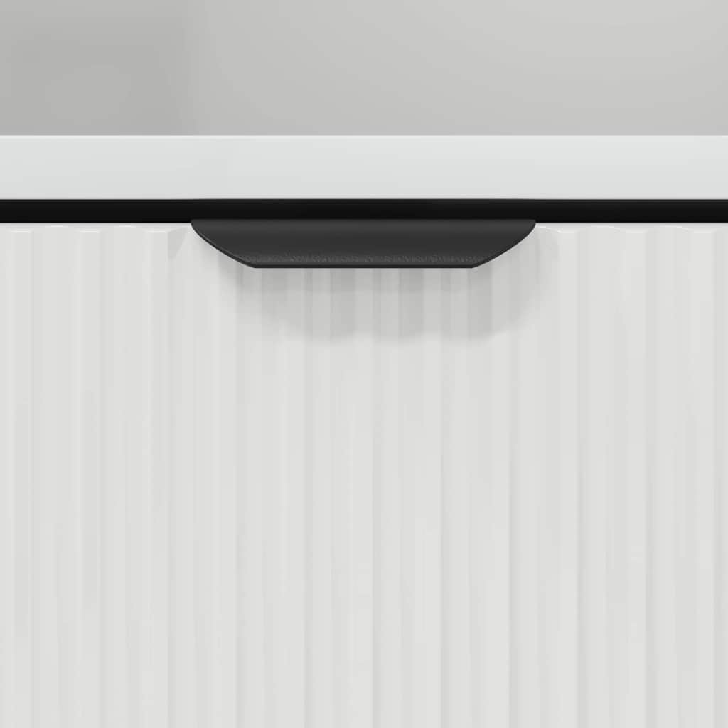 Noptieră Alb foarte lucios 49 x 36 x 61 cm Lemn compozit GartenMobel Dekor