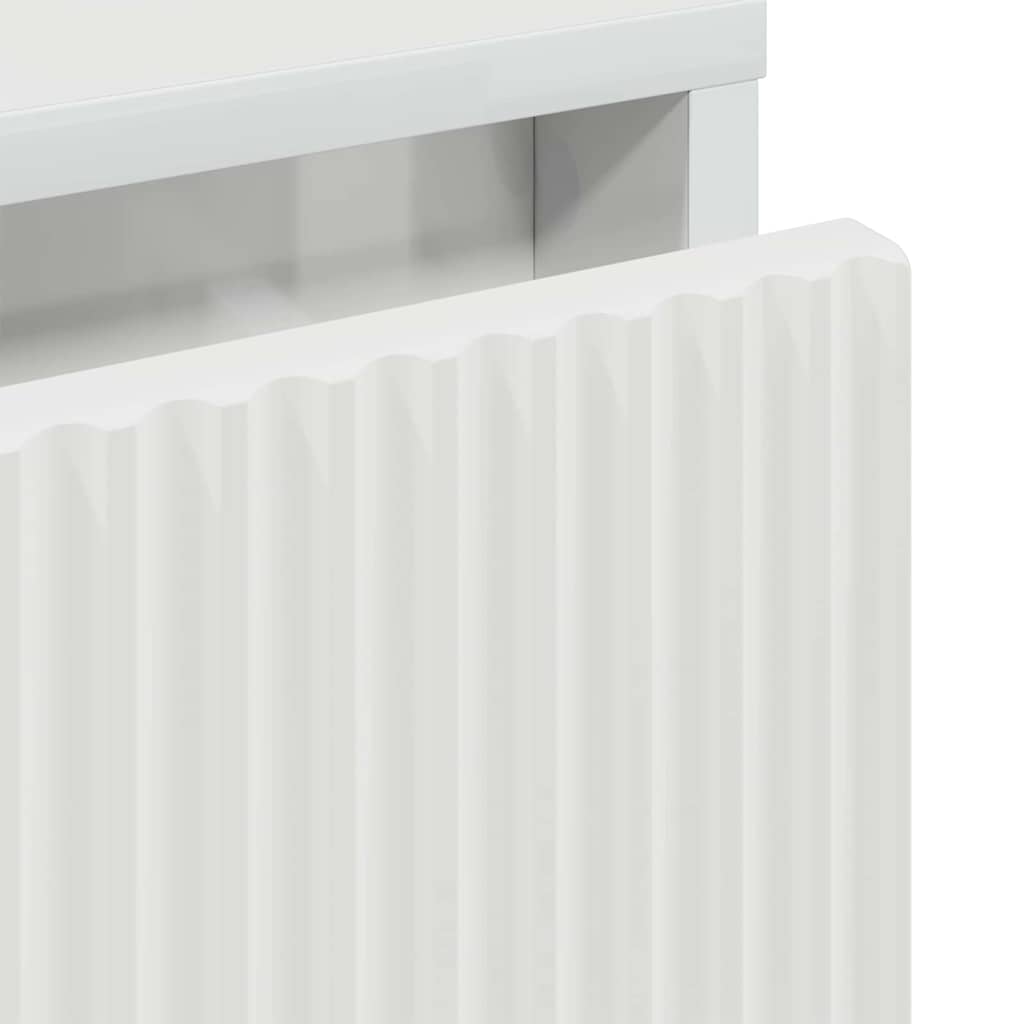 Noptieră Alb foarte lucios 63.5 x 36 x 61 cm Lemn compozit GartenMobel Dekor